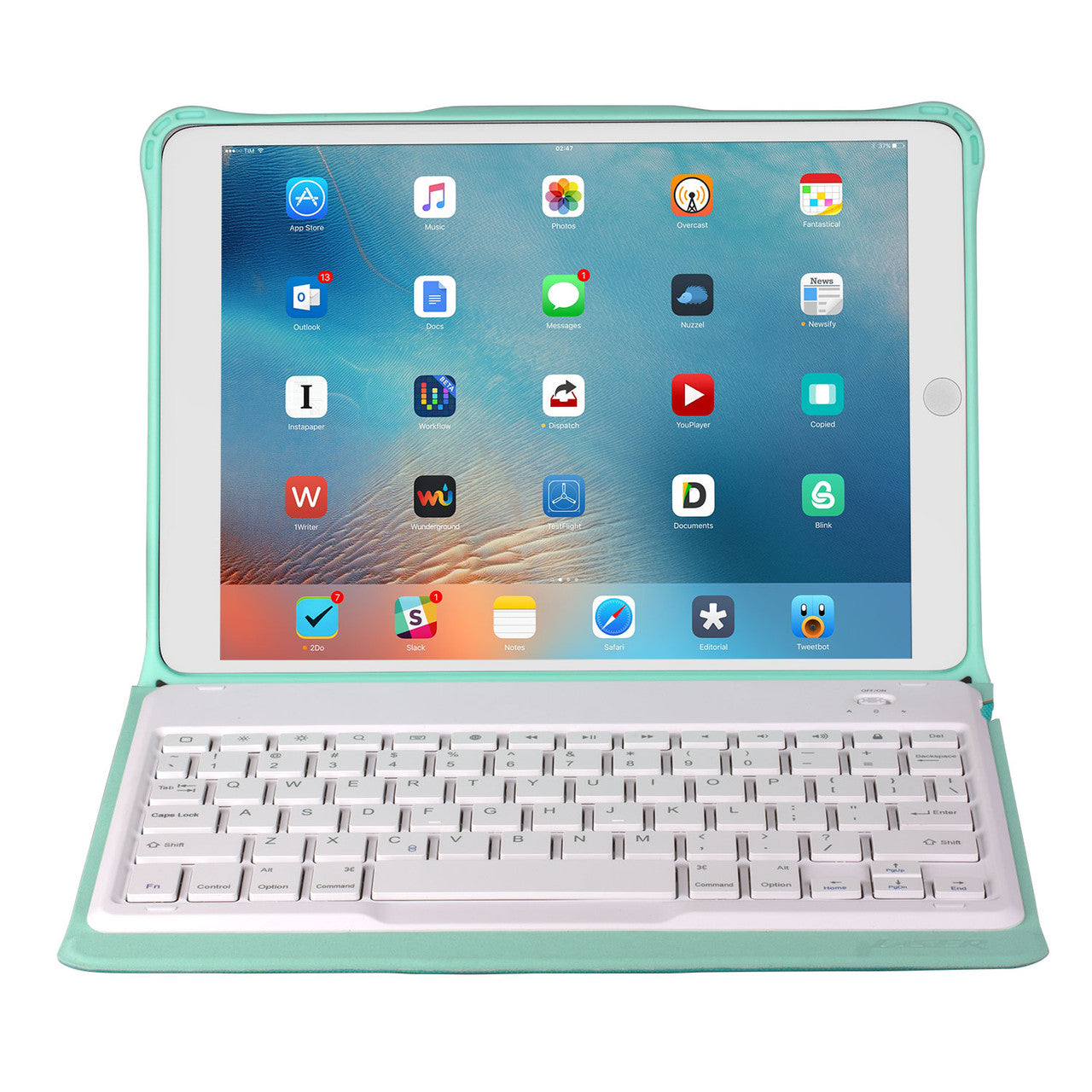 Laser iPad 10.2-inch Wireless Keyboard Case Green