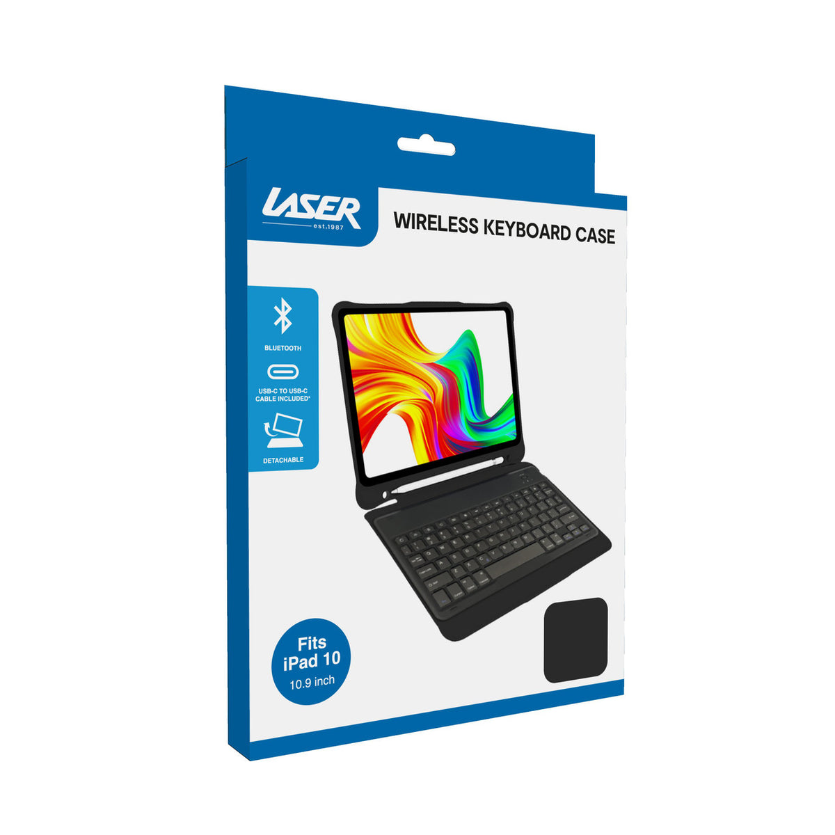 Laser iPad 10.9-inch Wireless Keyboard Case Black