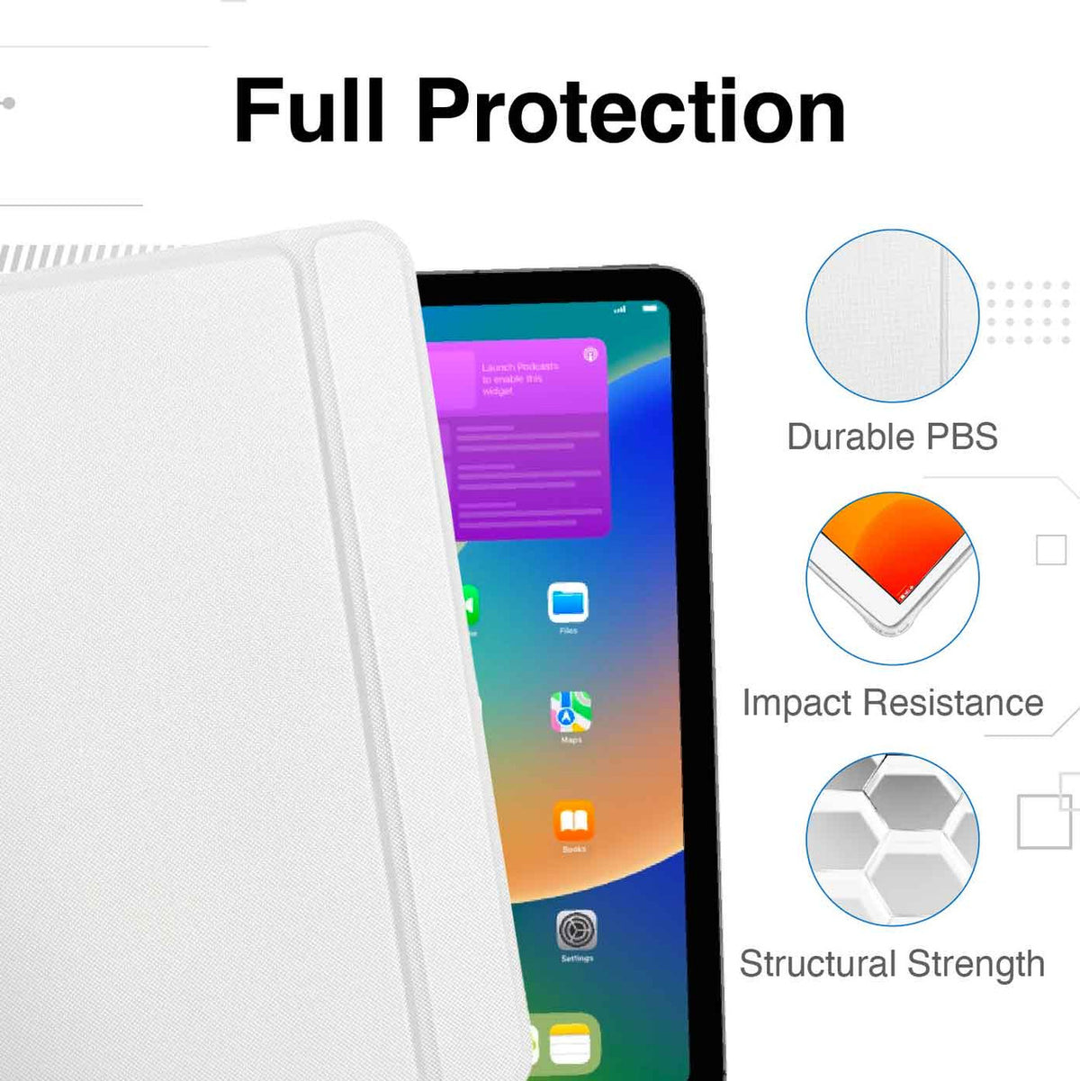 Laser iPad 10.9-inch Wireless Keyboard Case White