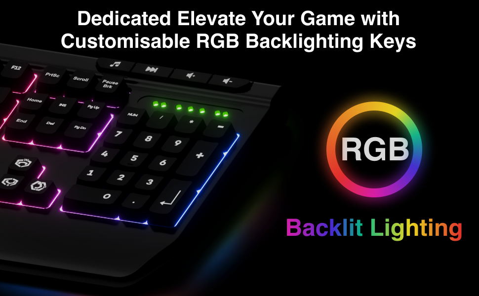 Laser RGB Gaming Keyboard with Anti-Ghosting Keys