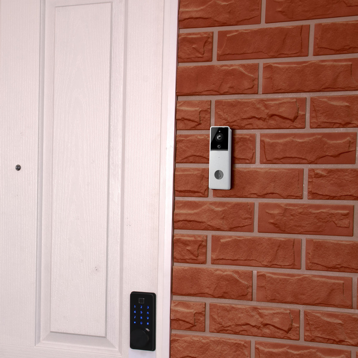Laser Smart Full HD Video Doorbell White with Chime