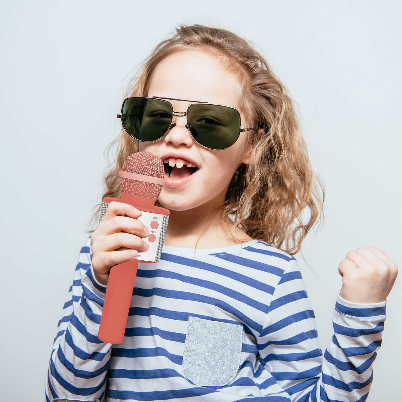 Laser Karaoke Microphone Sunset Coral