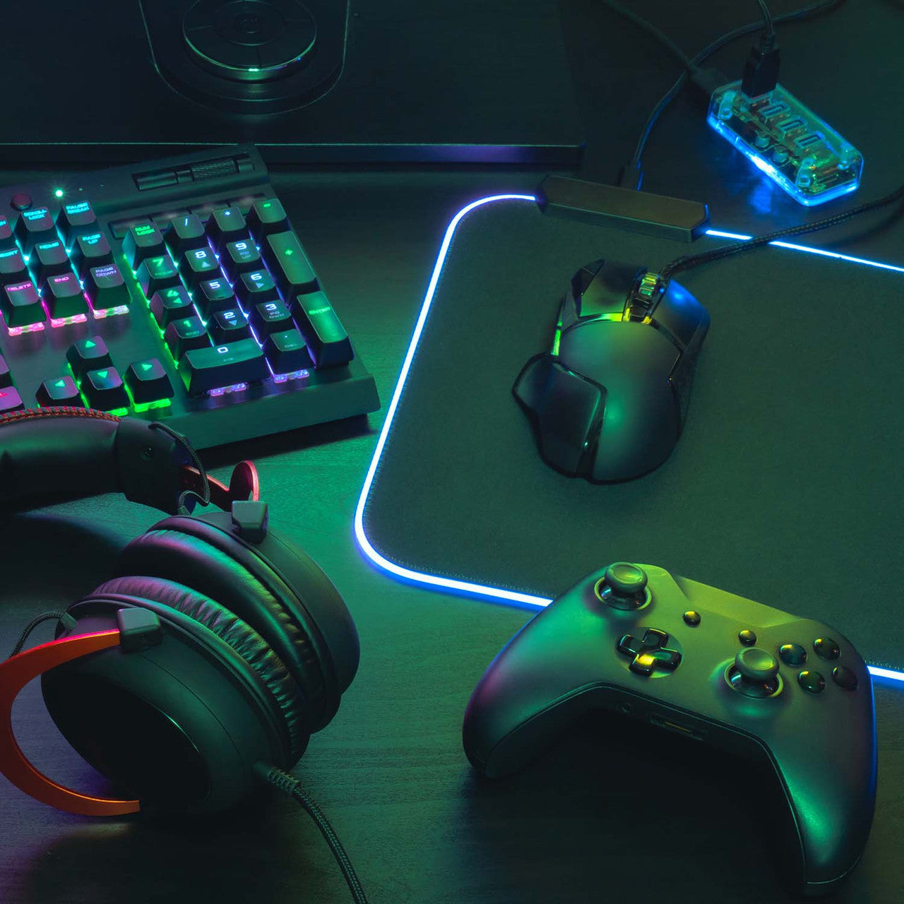 Laser RGB LED Gaming Mouse Pad Extra Large