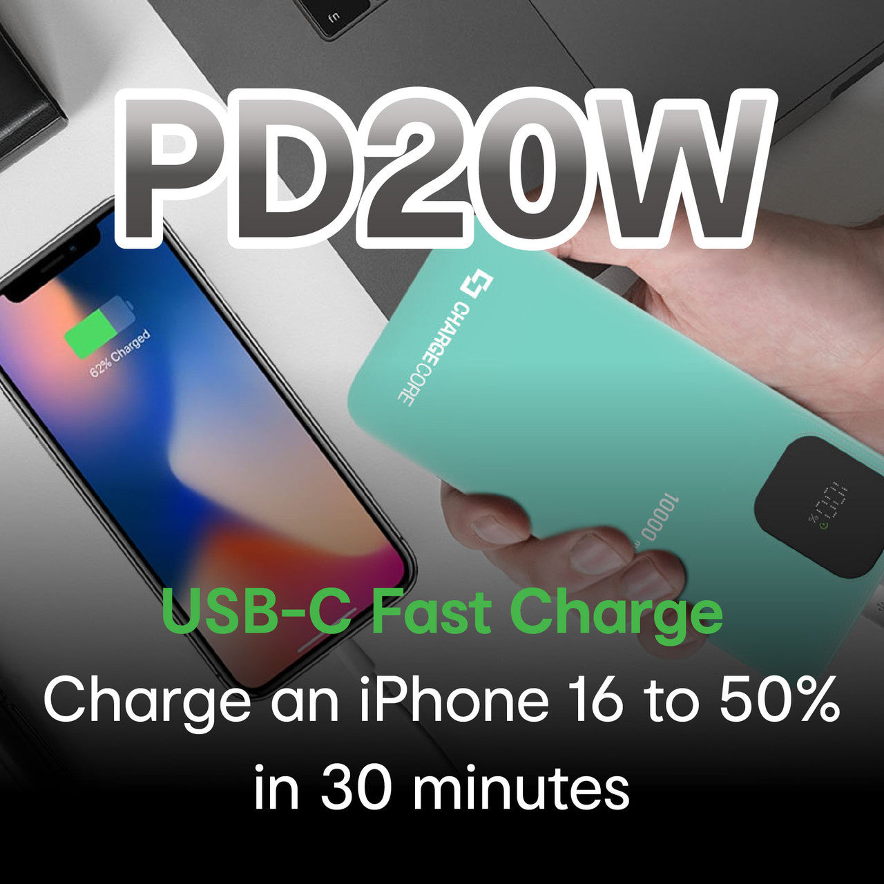 ChargeCore SafeCharge Max 10K - Sunset Coral