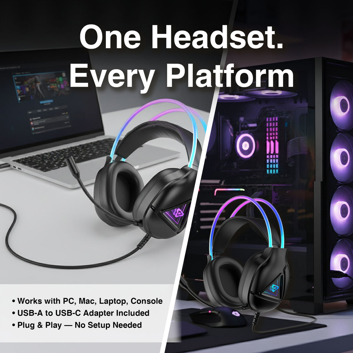 Laser RGB Infinity Wired Gaming Headphones