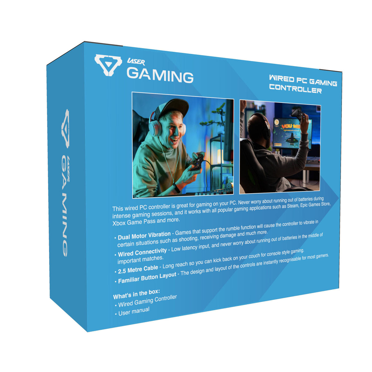 Laser Gaming Wired PC Controller - Black