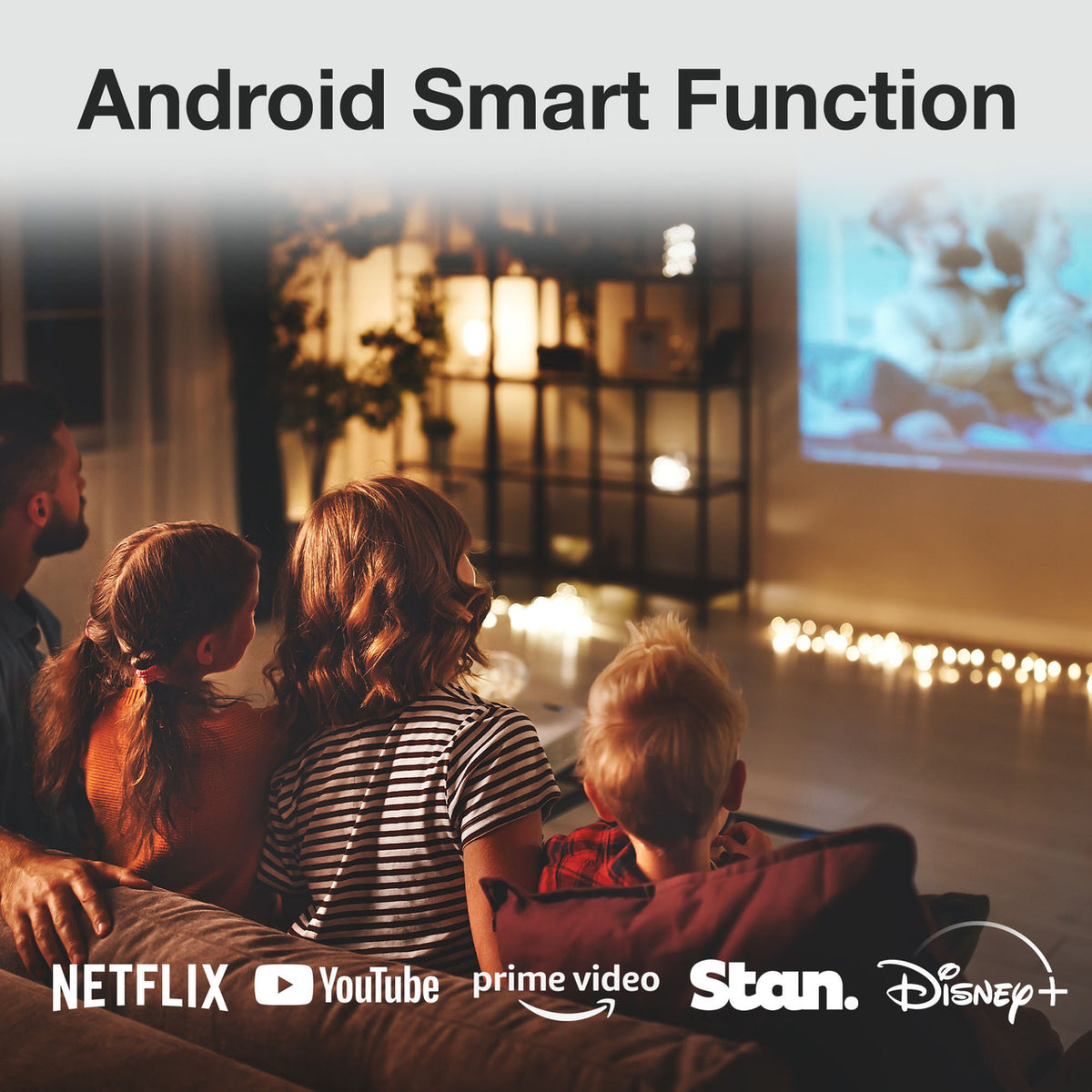 Laser Cube Android Projector with 120in Screen