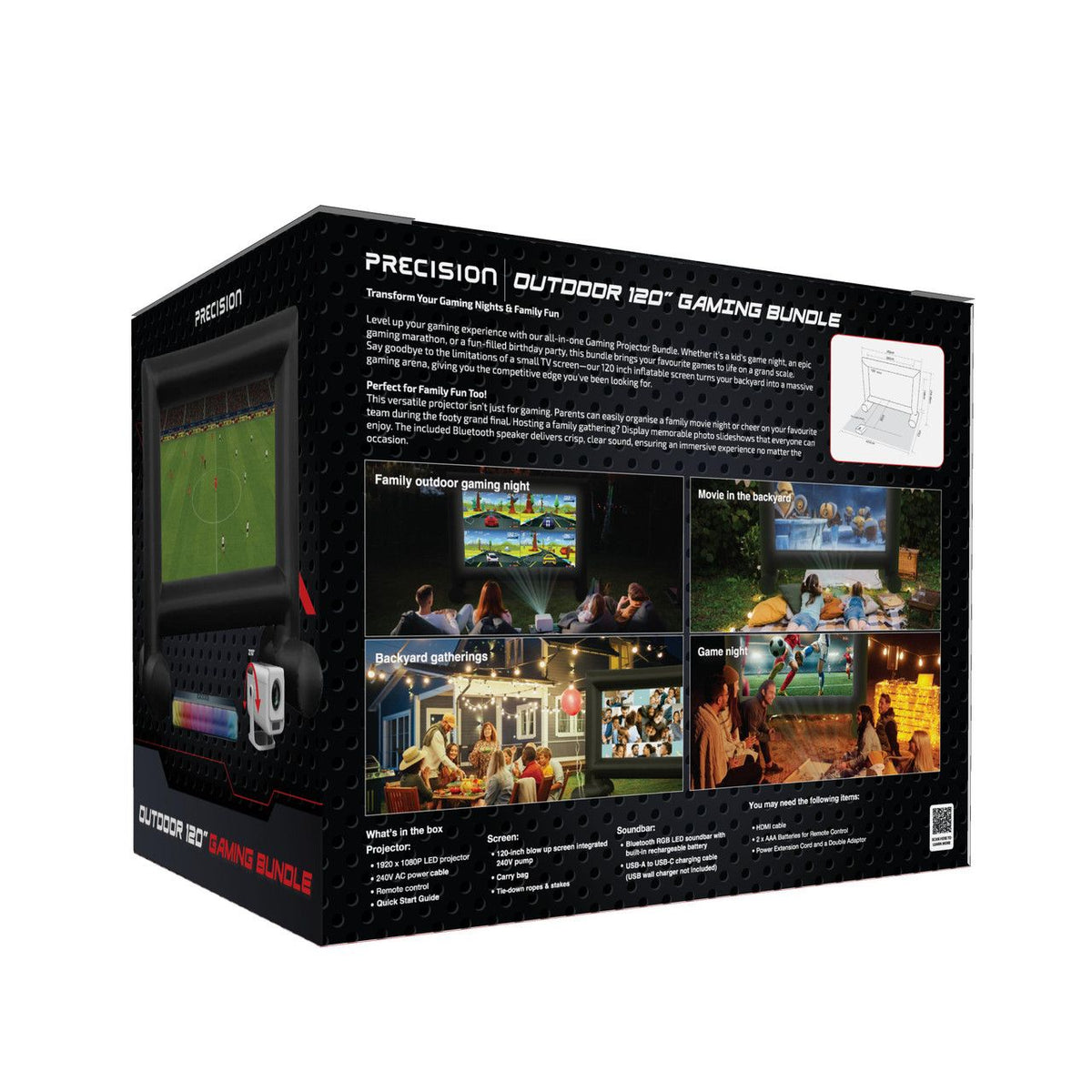 Laser Precision Outdoor Gaming Projector Bundle