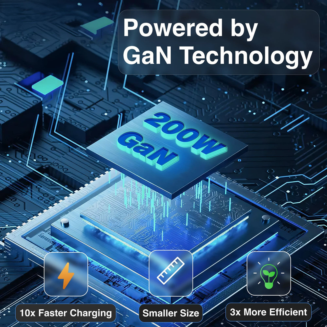 Laser PD3.0 200W GaN Wall Charger Black