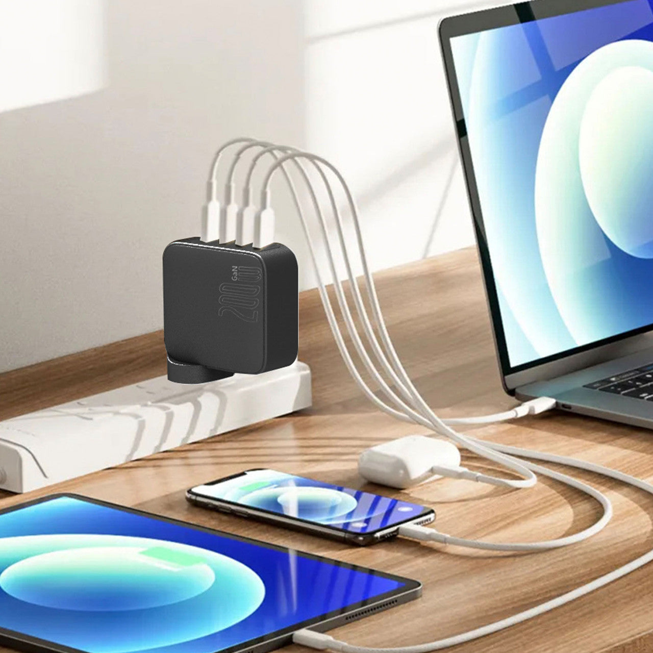 Laser PD3.0 200W GaN Wall Charger Black