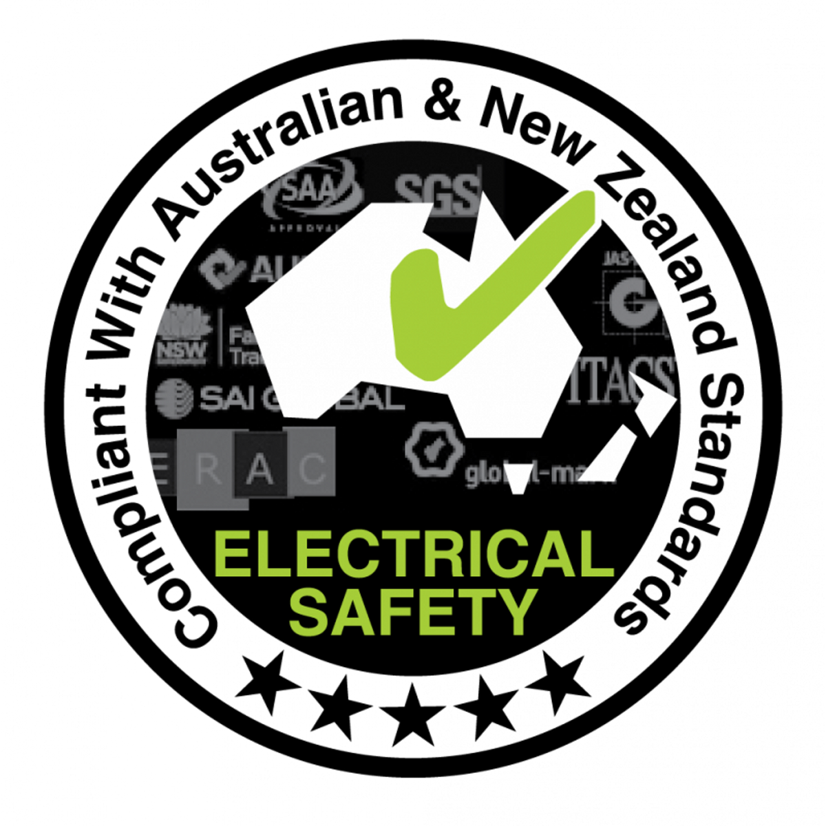 Laser Fast Charging Dual USB Wall Charger with 3 in 1 Cable - Black