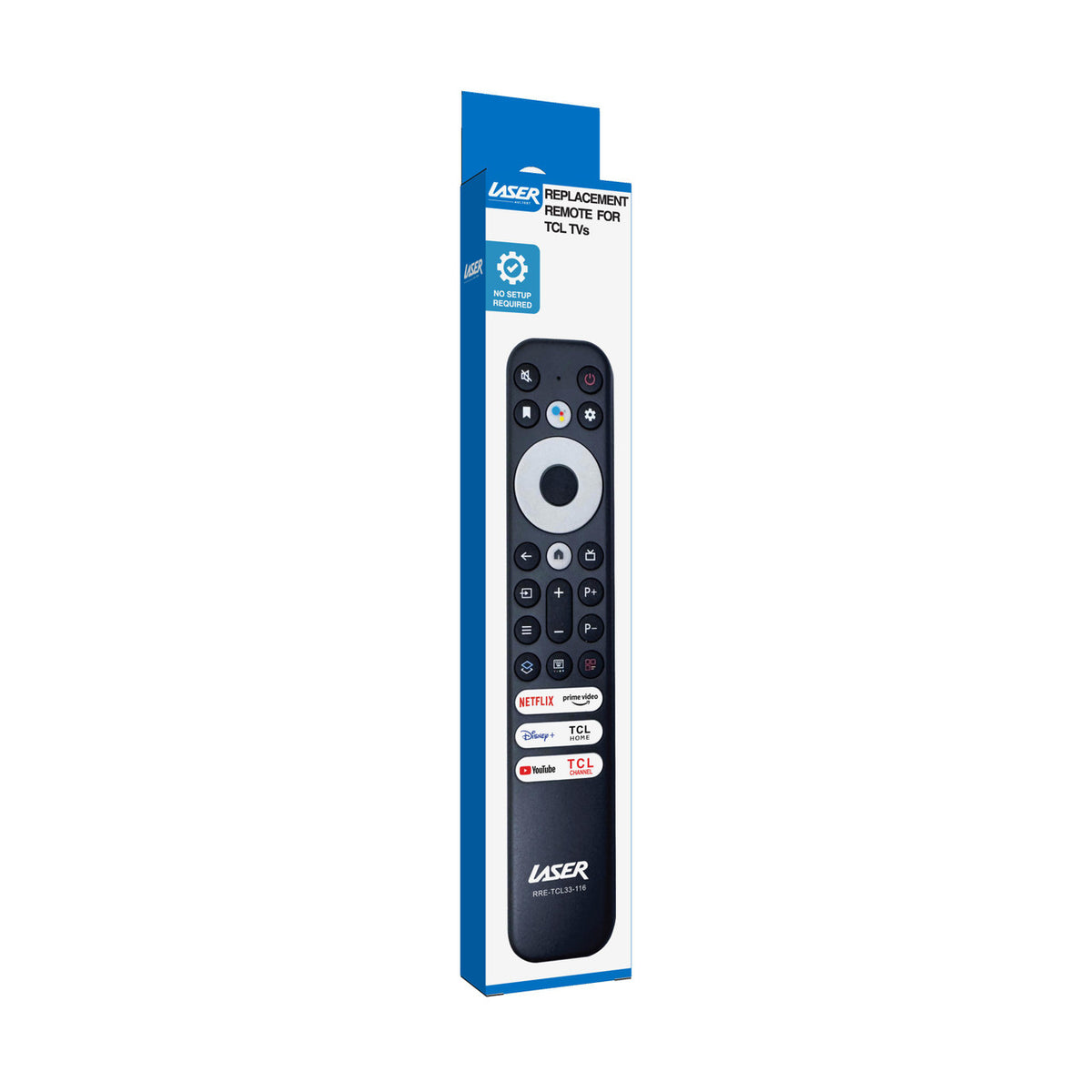 Laser Remote Control for TCL TVs - Black