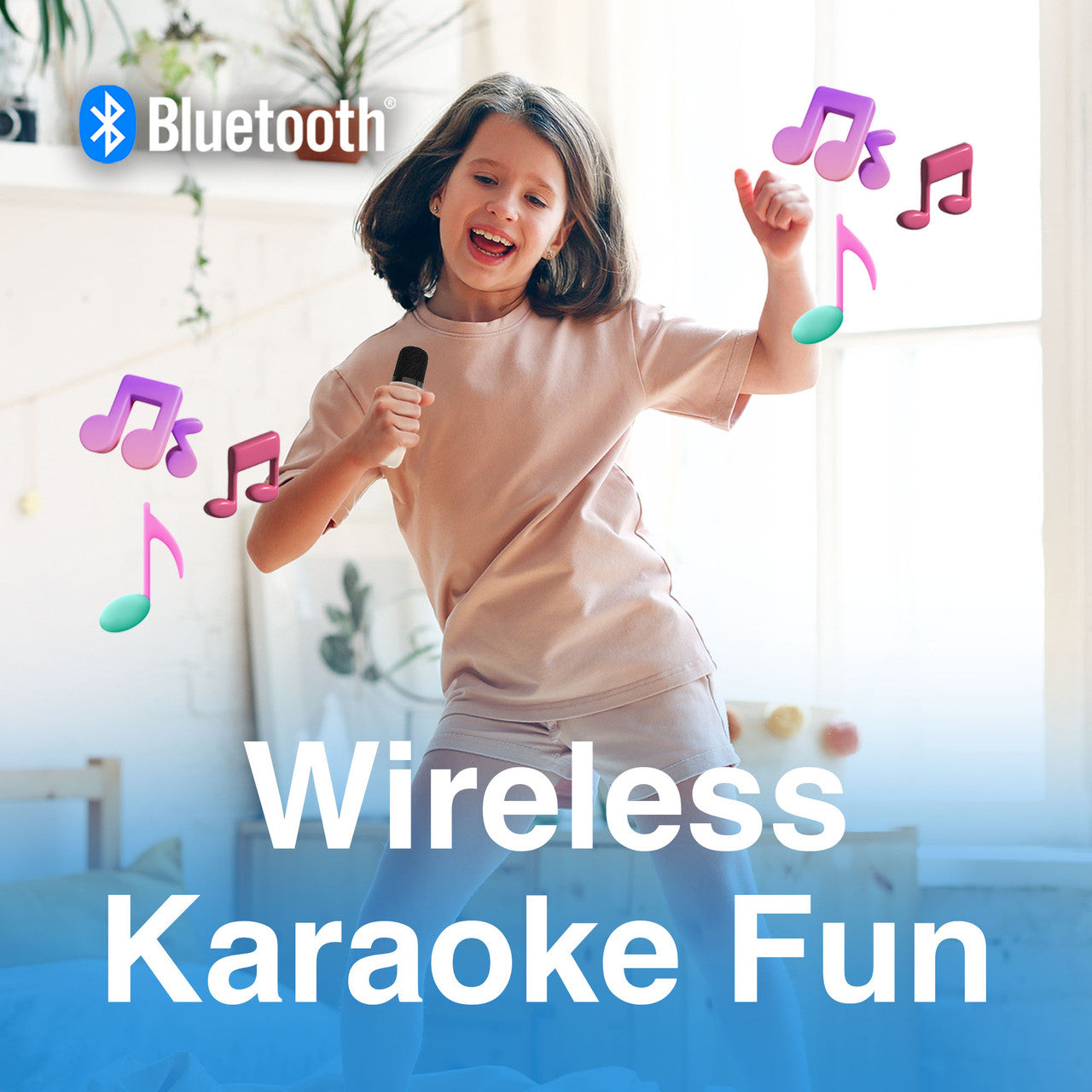 Laser Infinity Karaoke Speaker with Wireless Mic