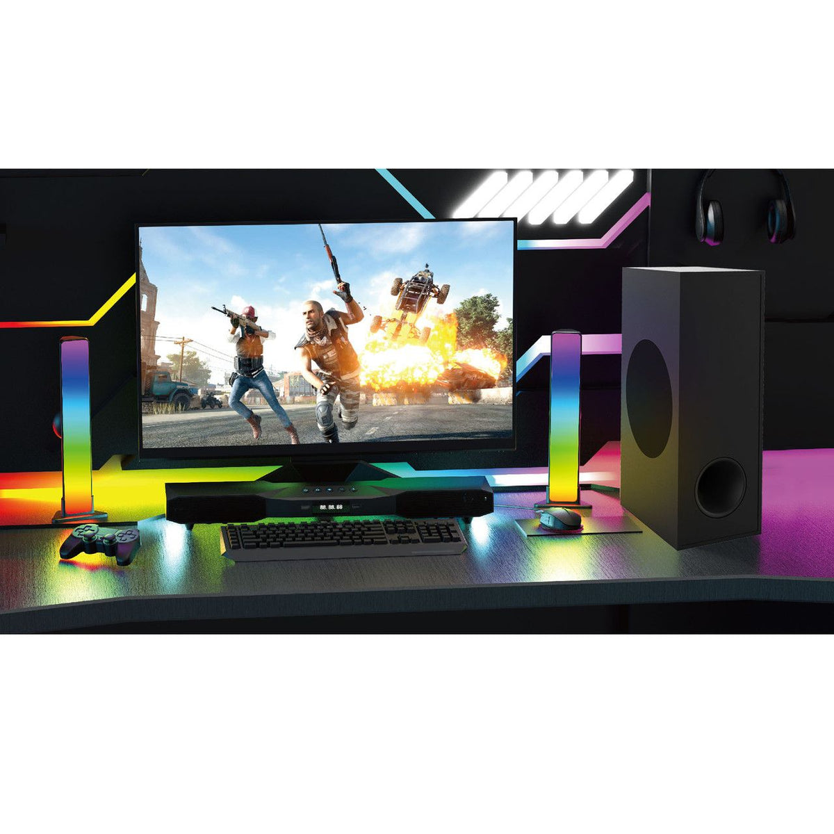 Precision RGB Gaming Soundbar with Subwoofer