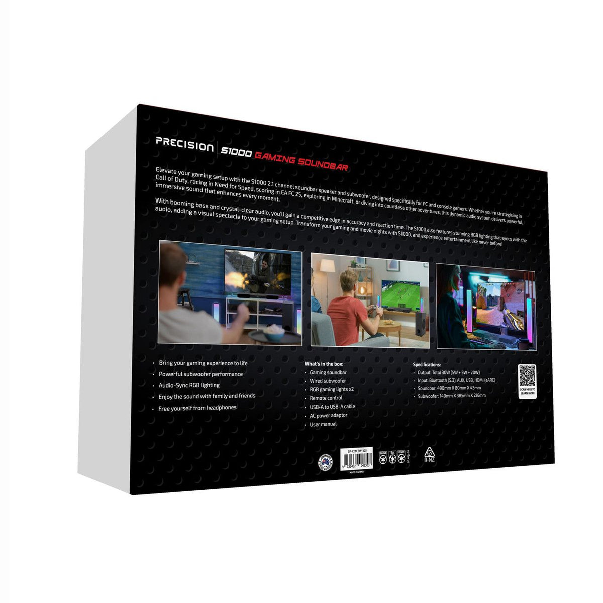 Precision RGB Gaming Soundbar with Subwoofer