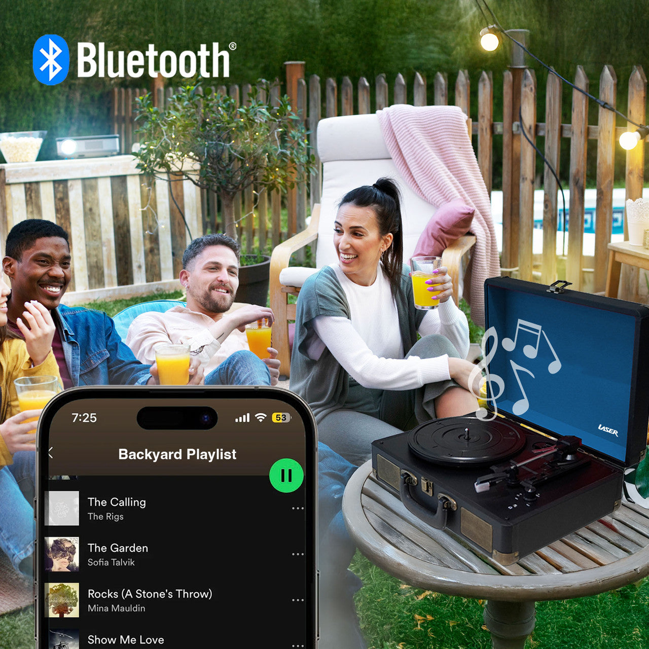 Bluetooth Suitcase Turntable with Speaker