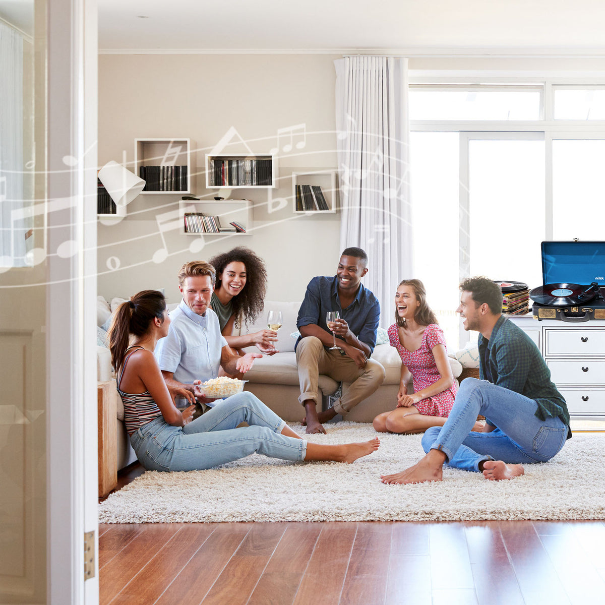 Bluetooth Suitcase Turntable with Speaker