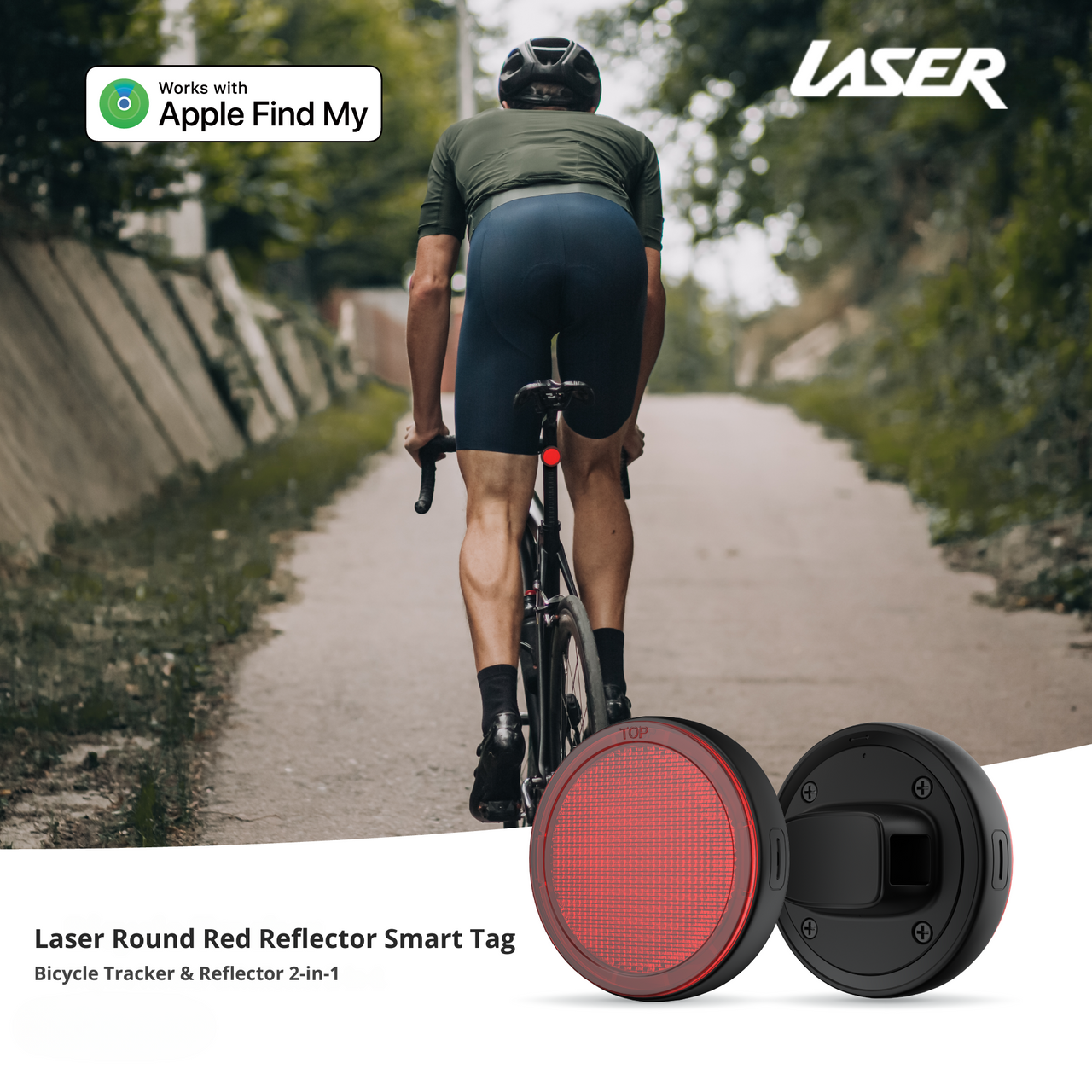 Laser Round Red Reflector Smart Tag