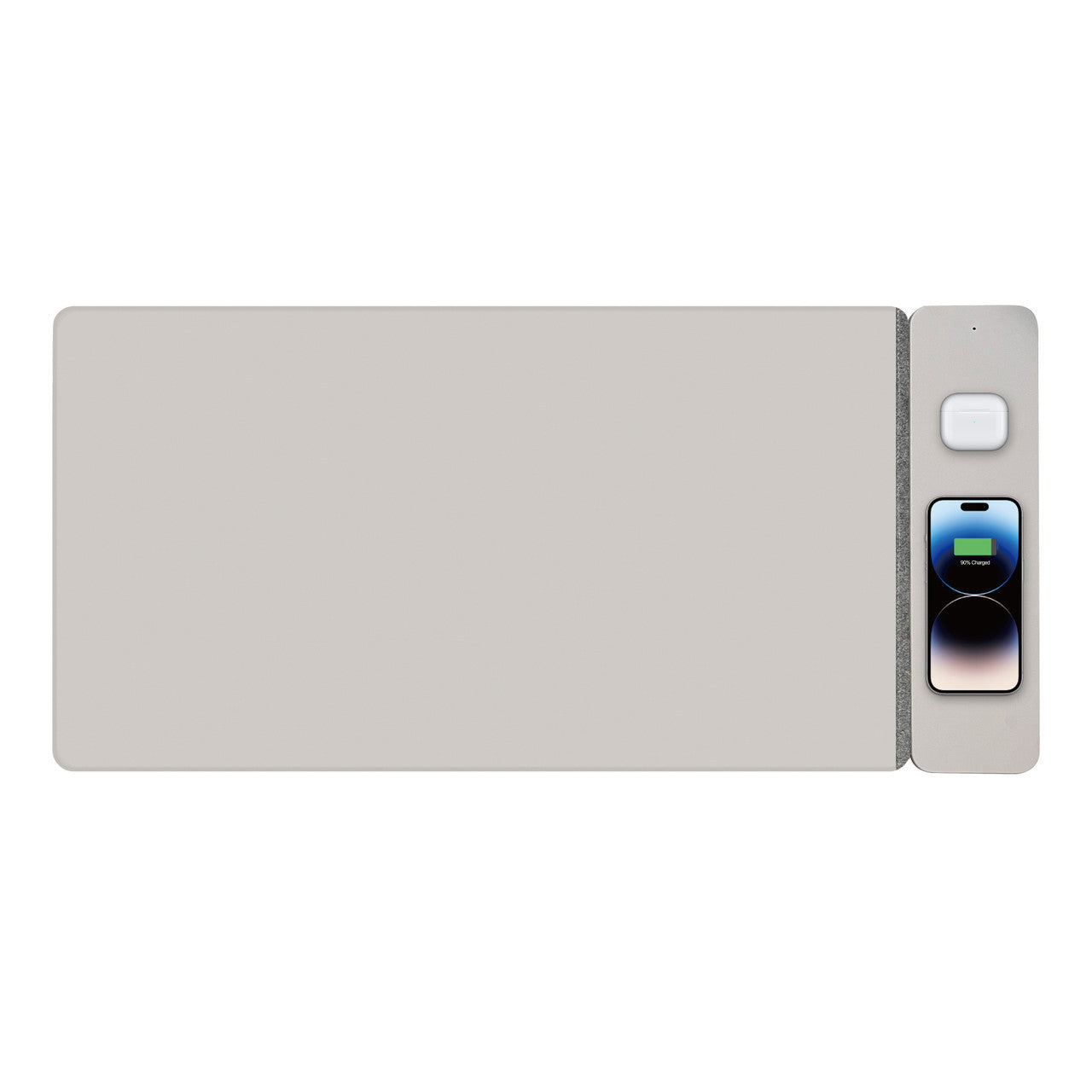 Laser Wireless Charging Desk Mat Grey
