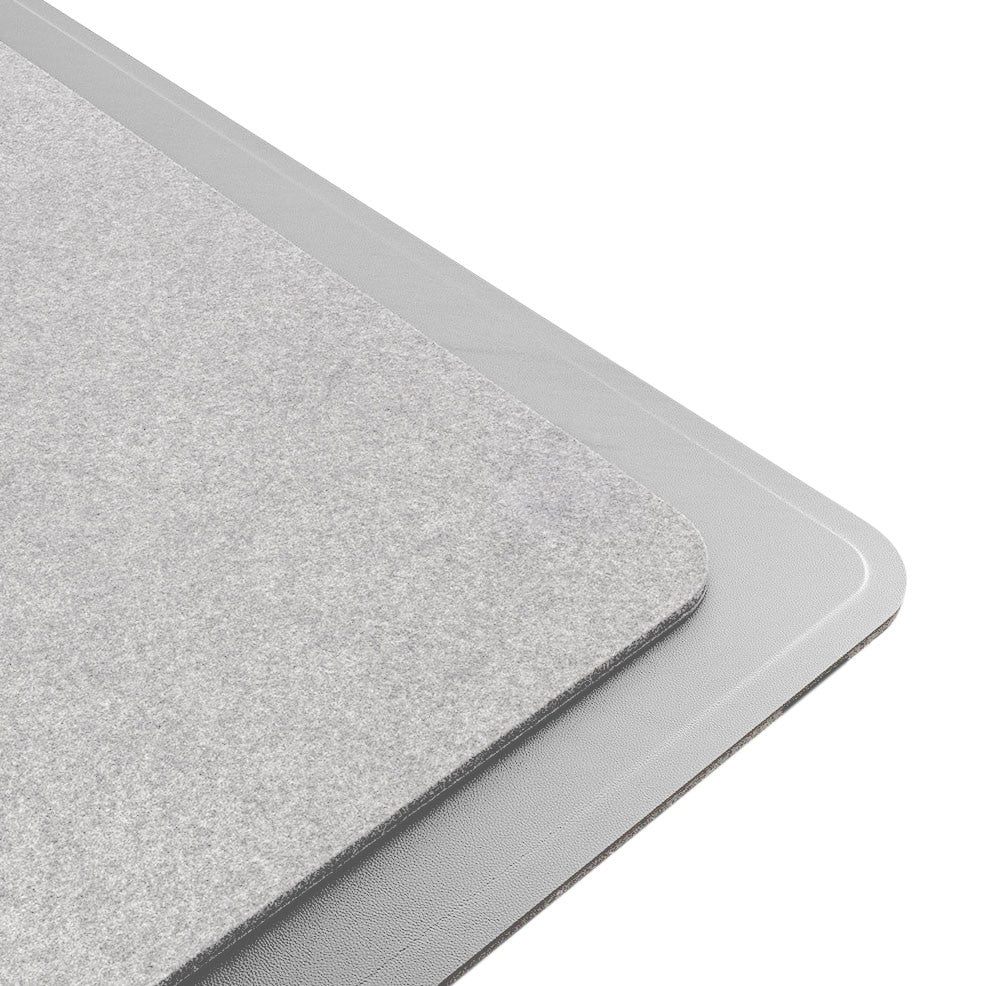 Laser Wireless Charging Desk Mat Grey
