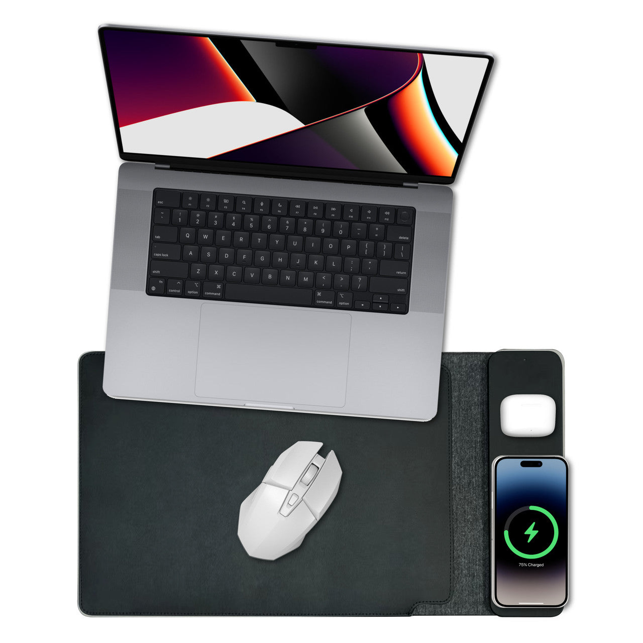 Laser Wireless Charging Laptop Sleeve Up to 16 Inch Black