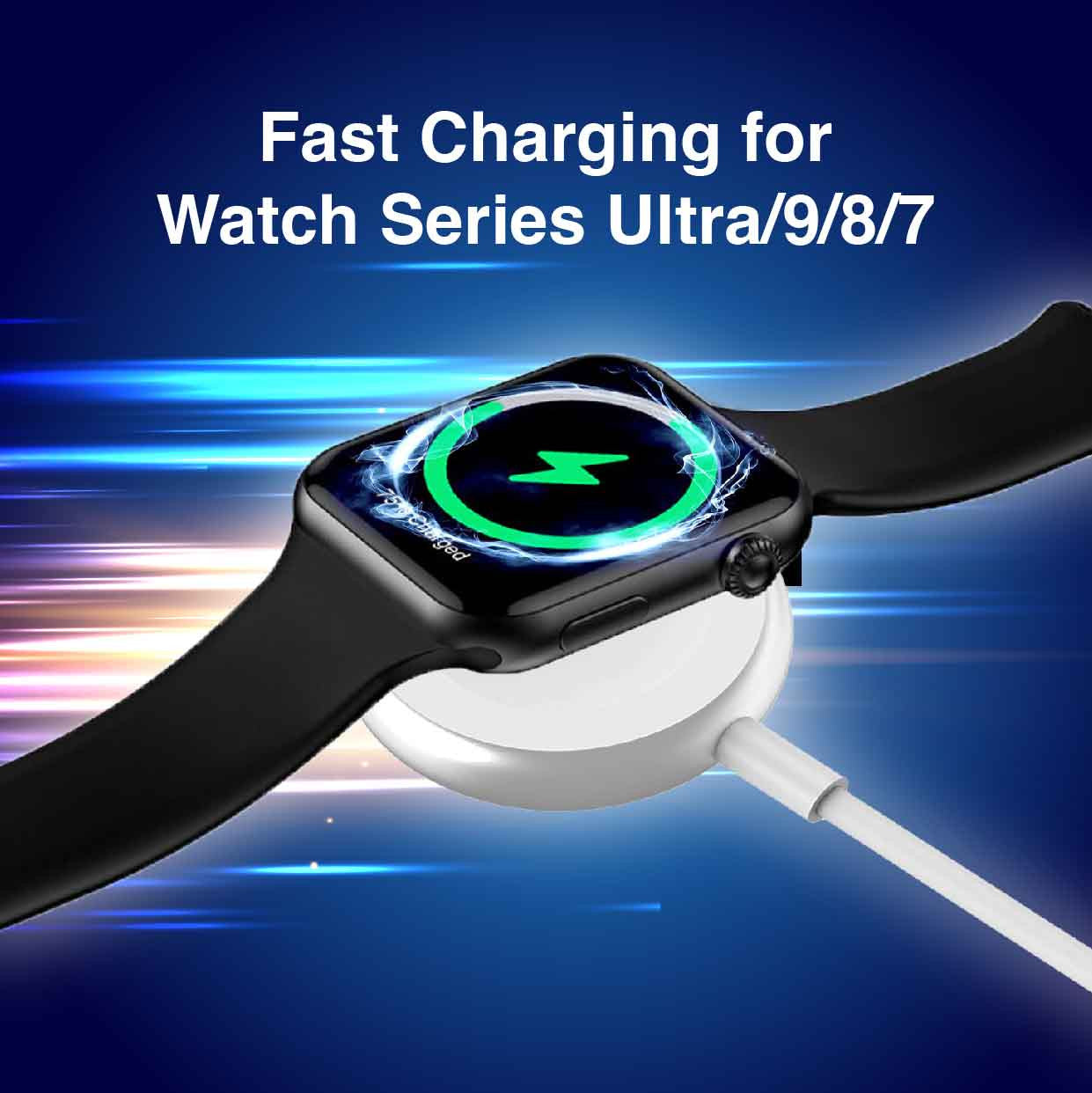 Laser Wireless Charger for Apple Watch White