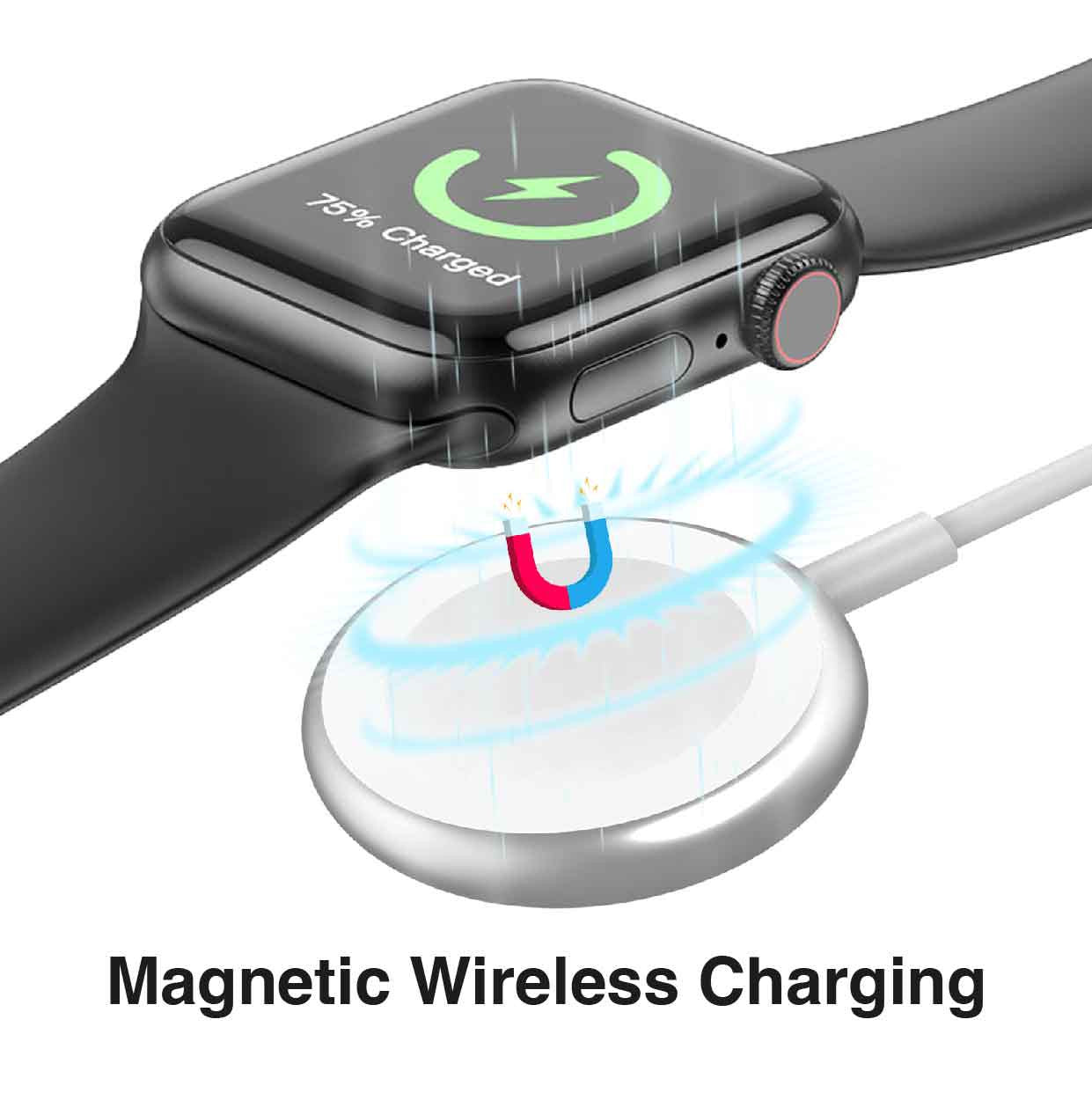 Laser Wireless Charger for Apple Watch White