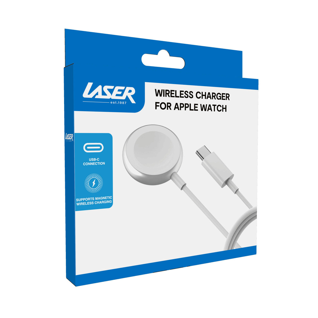 Laser Wireless Charger for Apple Watch White