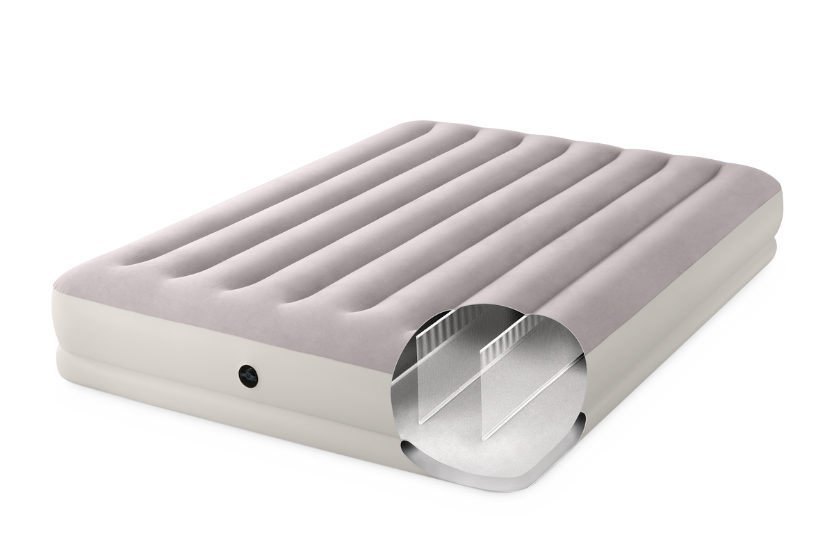 Intex Queen Dura-Beam Prestige Mid-Rise Airbed w/ USB150 Pump- 64179