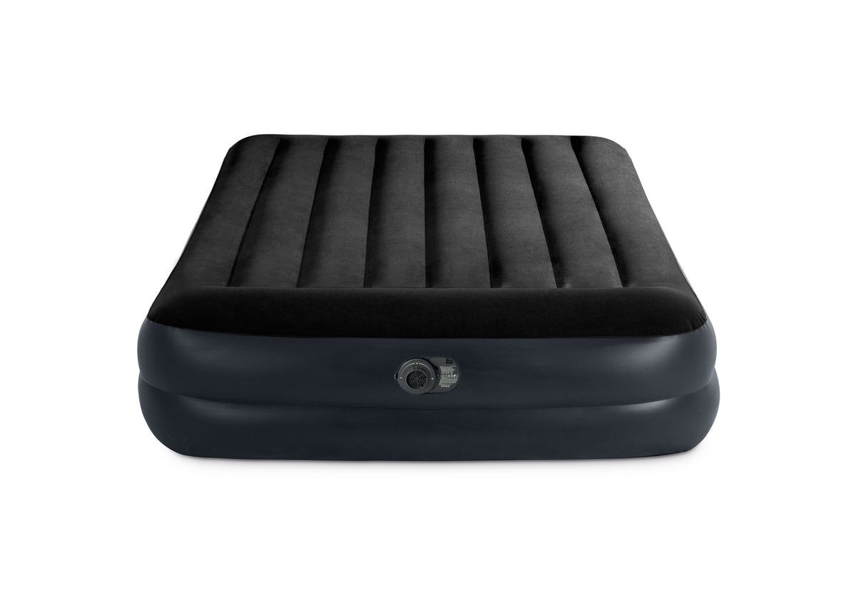 Intex Queen Pillow Rest Airbed with 240v pump 64124