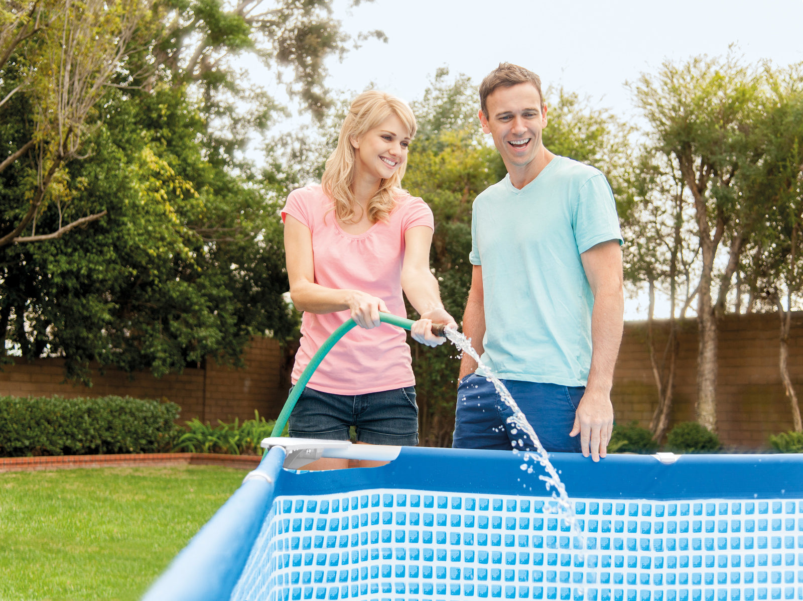 Intex Rectangular Frame Pool 4.5m X 2.2m X 0.84m with Filter/Pump 28274