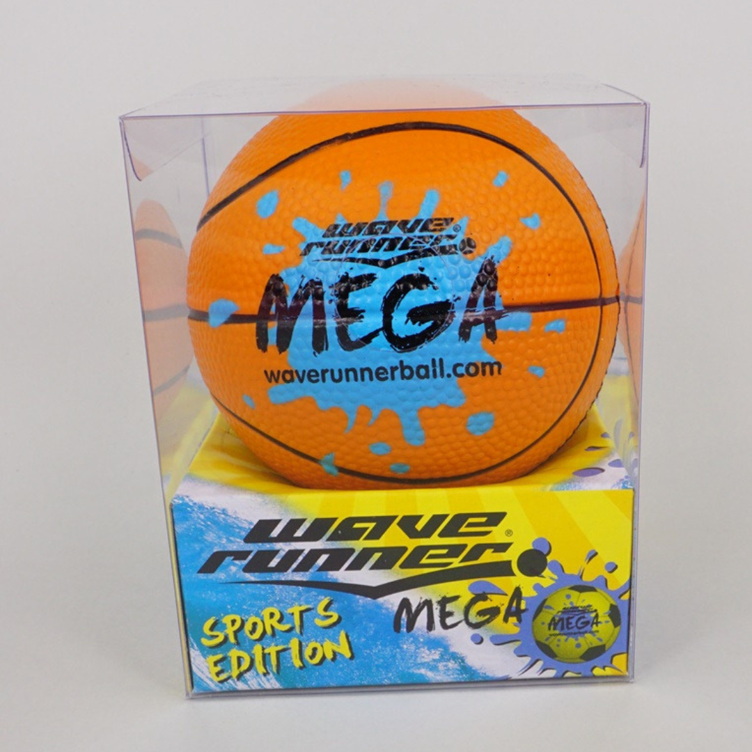 WAVE RUNNER MEGA SPORT BALL 9CM ASST - WR800B-SPT�