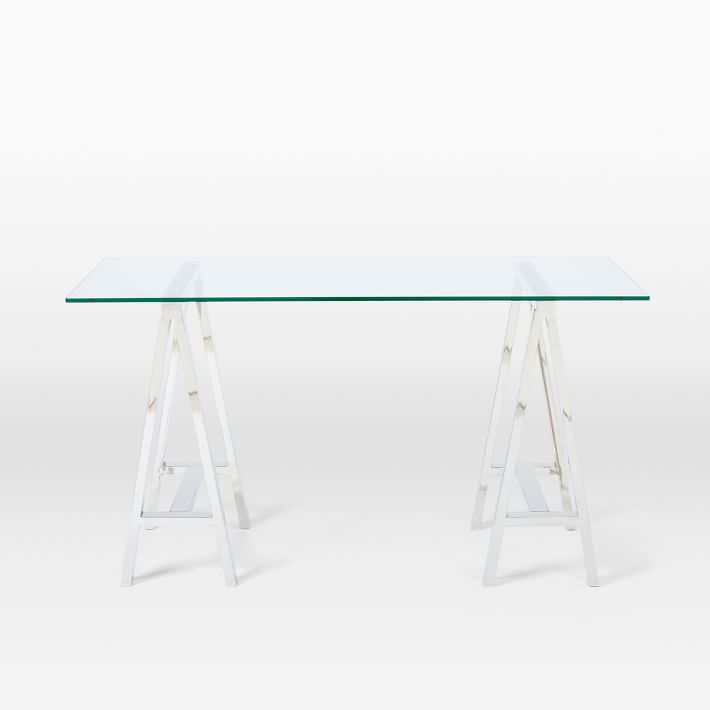 Stainless Steel & Glass Venus Office Desk Table