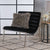 Glorie Black Velvet Sofa Accent Chair ArmChair
