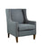 Cecilia Classic Studded Light Grey Wingback Club Armchair