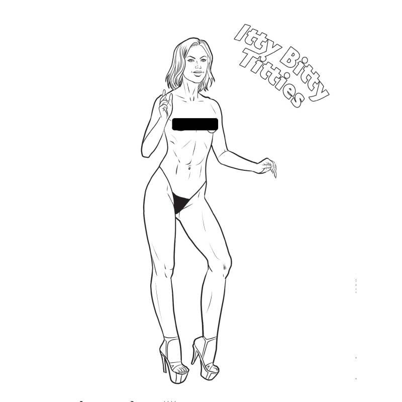 Wood Rocket Boobs Colouring Book