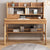 Ave Solid Wood Study Desk with Shelf and Drawers/Bookcase/Rubberwood/Pink