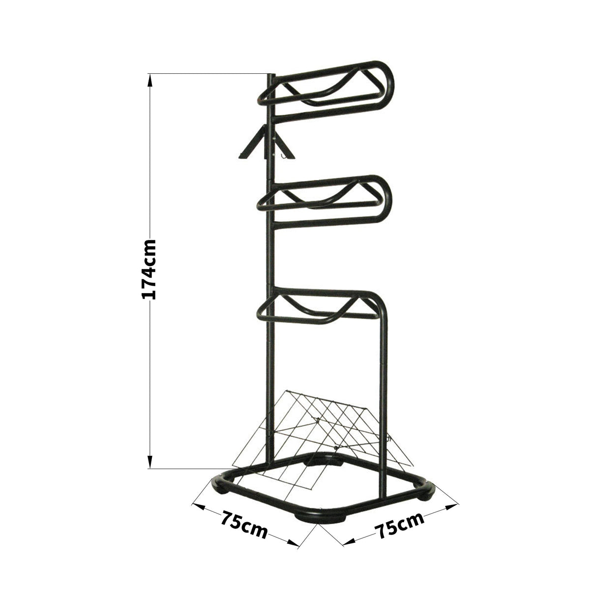 Samland Heavy Duty Three Tier Rotable Saddle Stand Saddle Rack