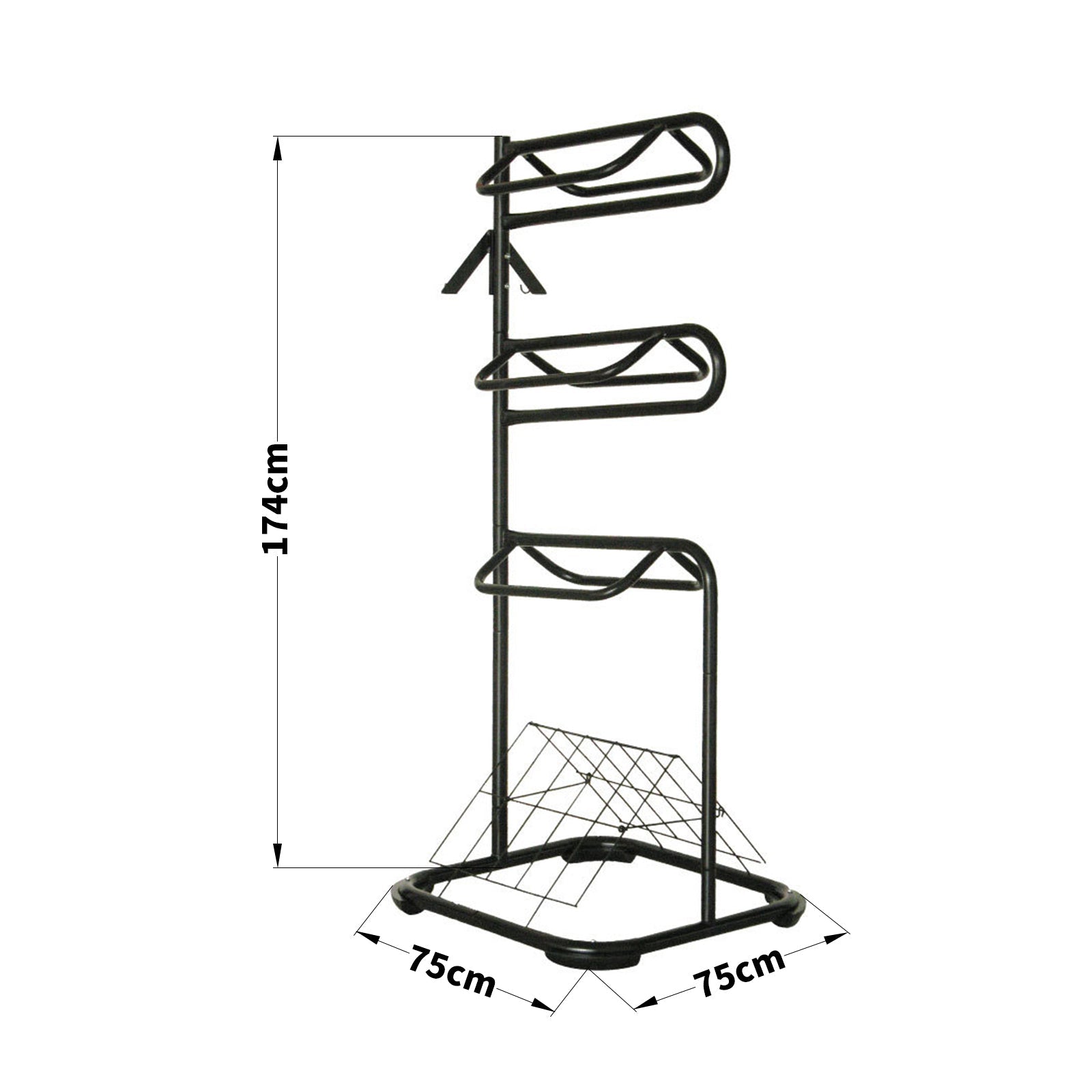 Samland Heavy Duty Three Tier Rotable Saddle Stand Saddle Rack