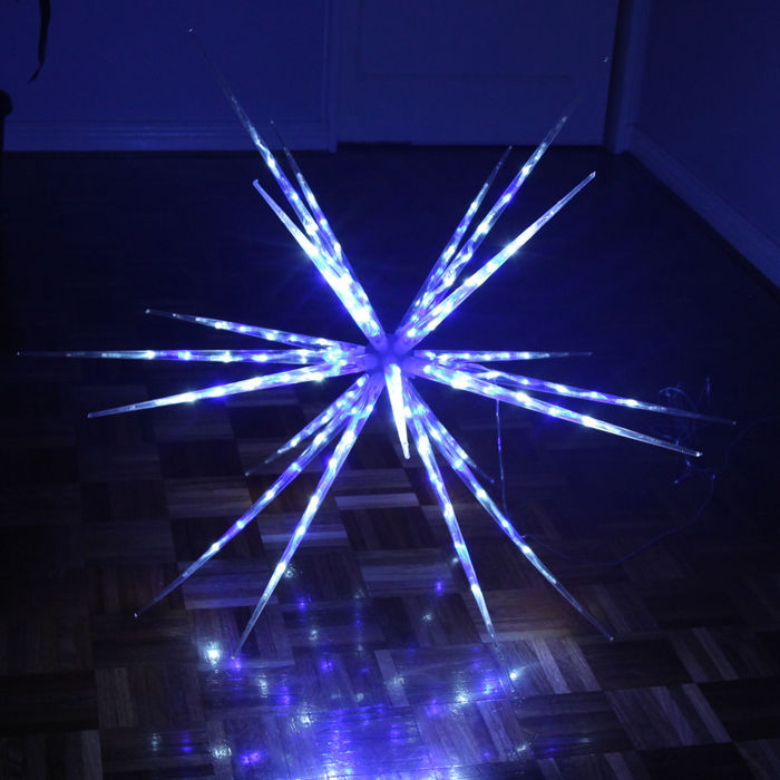 Samland 160 LED Blast Ice Star Ball Christmas Light Decoration in Blue &amp; White