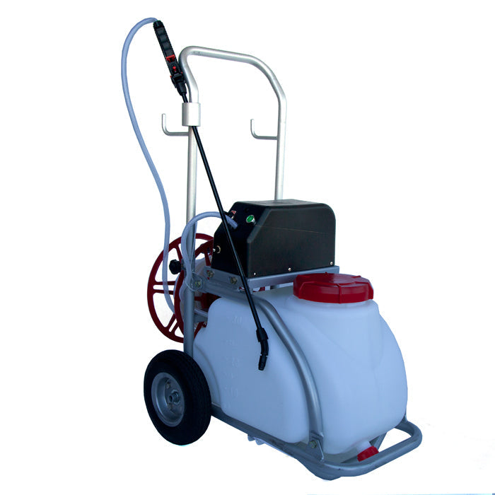 Samland 30L Electric Weed Pest Control Sprayer with Tank 12V Battery Spray Pump Trolley