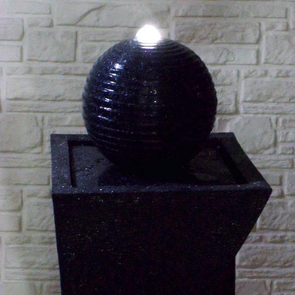 Samland SOLAR PANEL POWER WATER PUMP FOUNTAIN FEATURE WITH LED TWISTED DESIGN