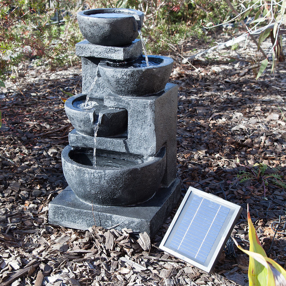 Samland 4 TIERS CASARDING SOLAR WATER FOUNTAIN
