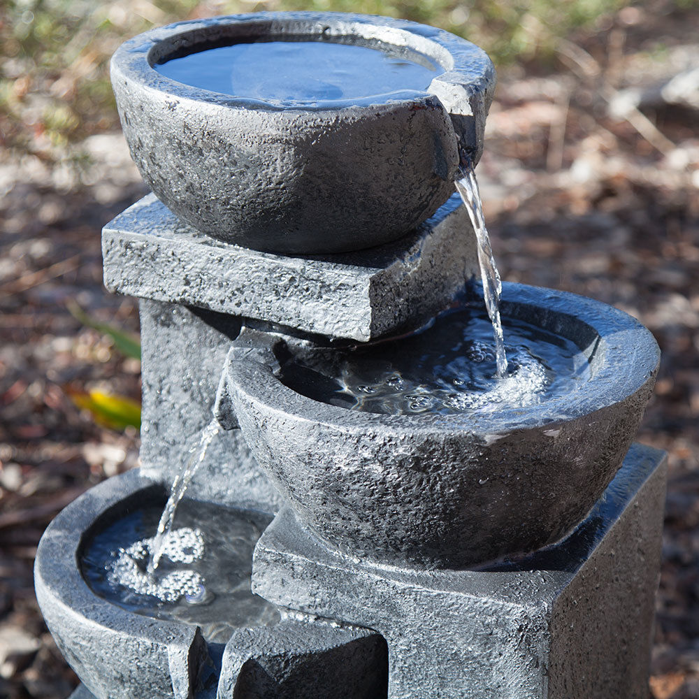 Samland 4 TIERS CASARDING SOLAR WATER FOUNTAIN