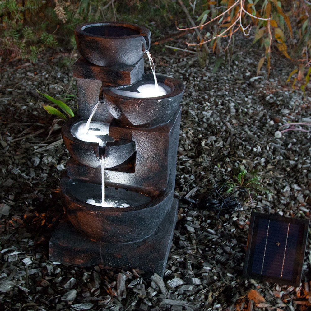 Samland 4 TIERS CASARDING SOLAR WATER FOUNTAIN
