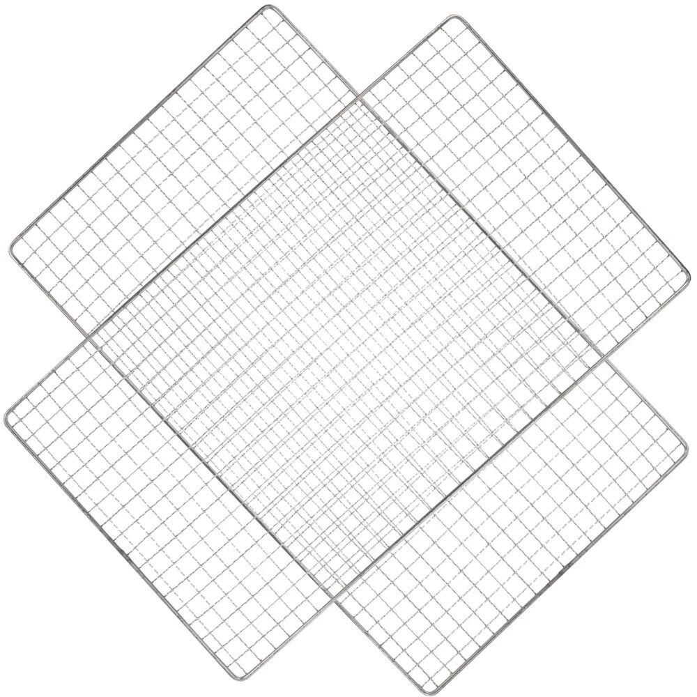 Samland 22x12cm BBQ Grill Mesh Fish Meat Rectangle Net Mat Barbecue Pad for Camping