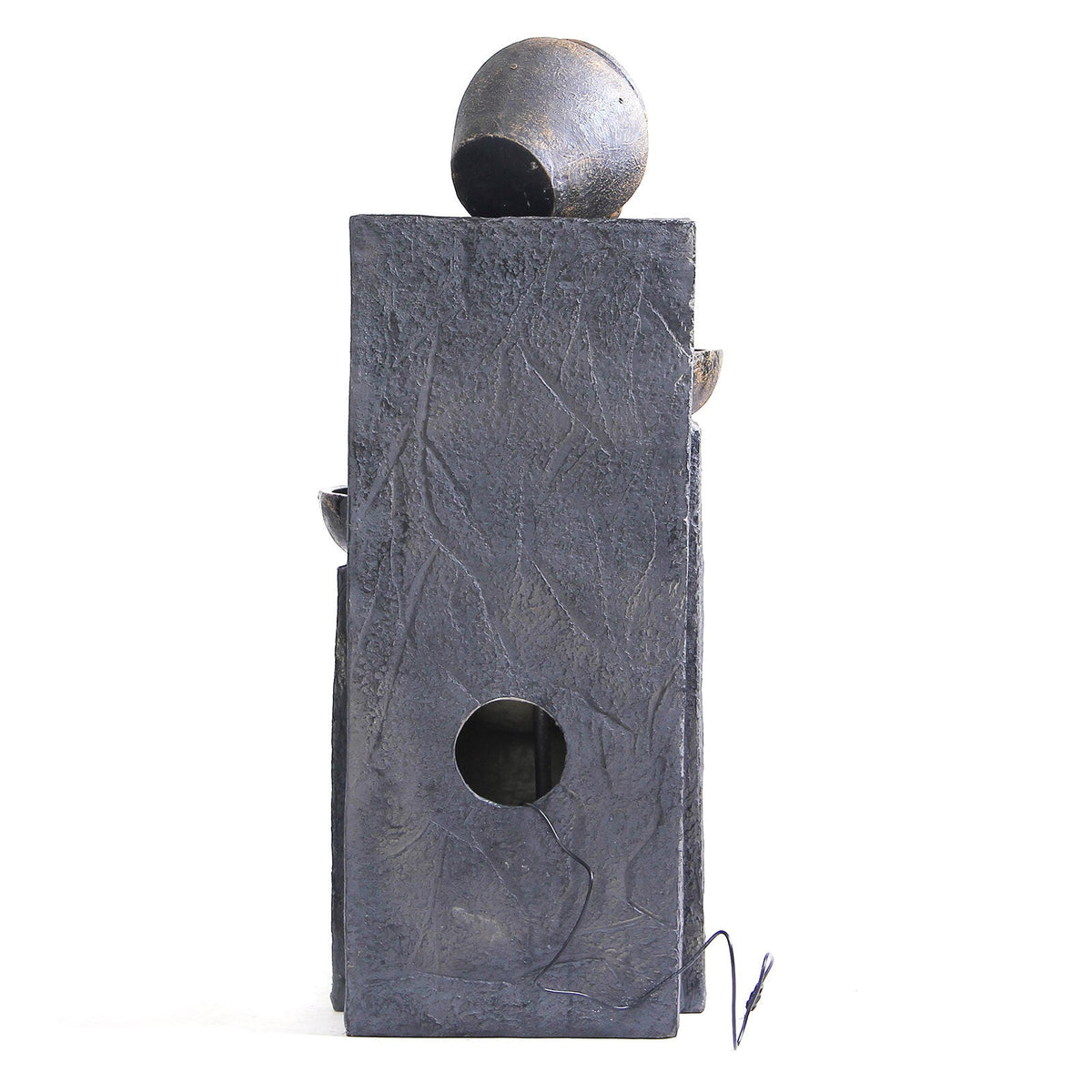 Samland 5 TIERS RUSTIC POURING POTS SOLAR WATER FOUNTAIN FEATURE