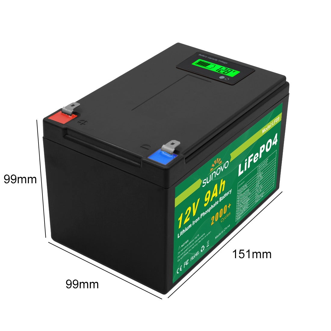 Samland 12V 9AH DEEP CYCLE LIFEPO4 LITHIUM BATTERY RECHARGEABLE