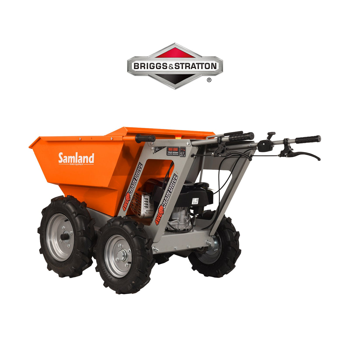 Samland Powered Wheelbarrow, Briggs &amp; Stratton 5.5HP Engine MINI Dumper