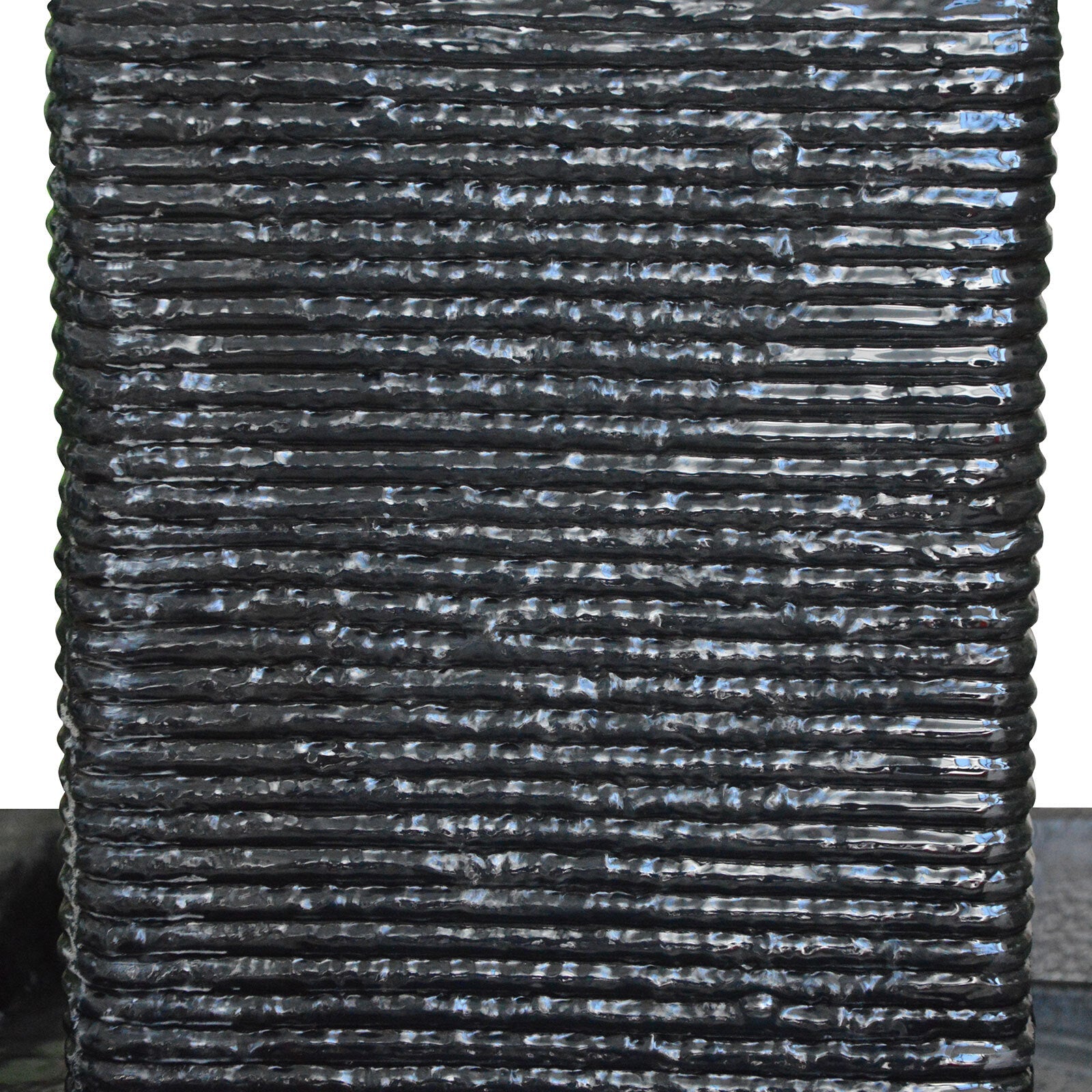 Samland 43CM SQUARE PILLAR WATER FEATURE FOUNTAIN WITH LED LIGHTS